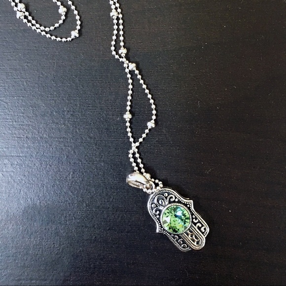 Ava Ro Sterling Silver Crystal Hamsa 